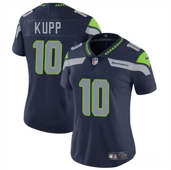Women%27s Seattle Seahawks #10 Cooper Kupp Navy 2025 Vapor Limited Stitched Jersey Dzhi->seattle seahawks->NFL Jersey